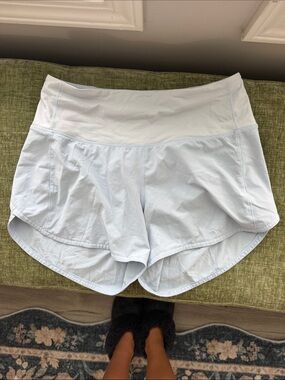 lululemon athletica Light Blue High-Rise Run Shorts